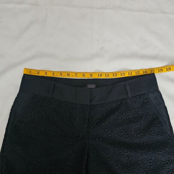 The Limited Women's Boho Black Floral Lace Crochet Tailored Shorts Size 10 - Picture 8 of 10